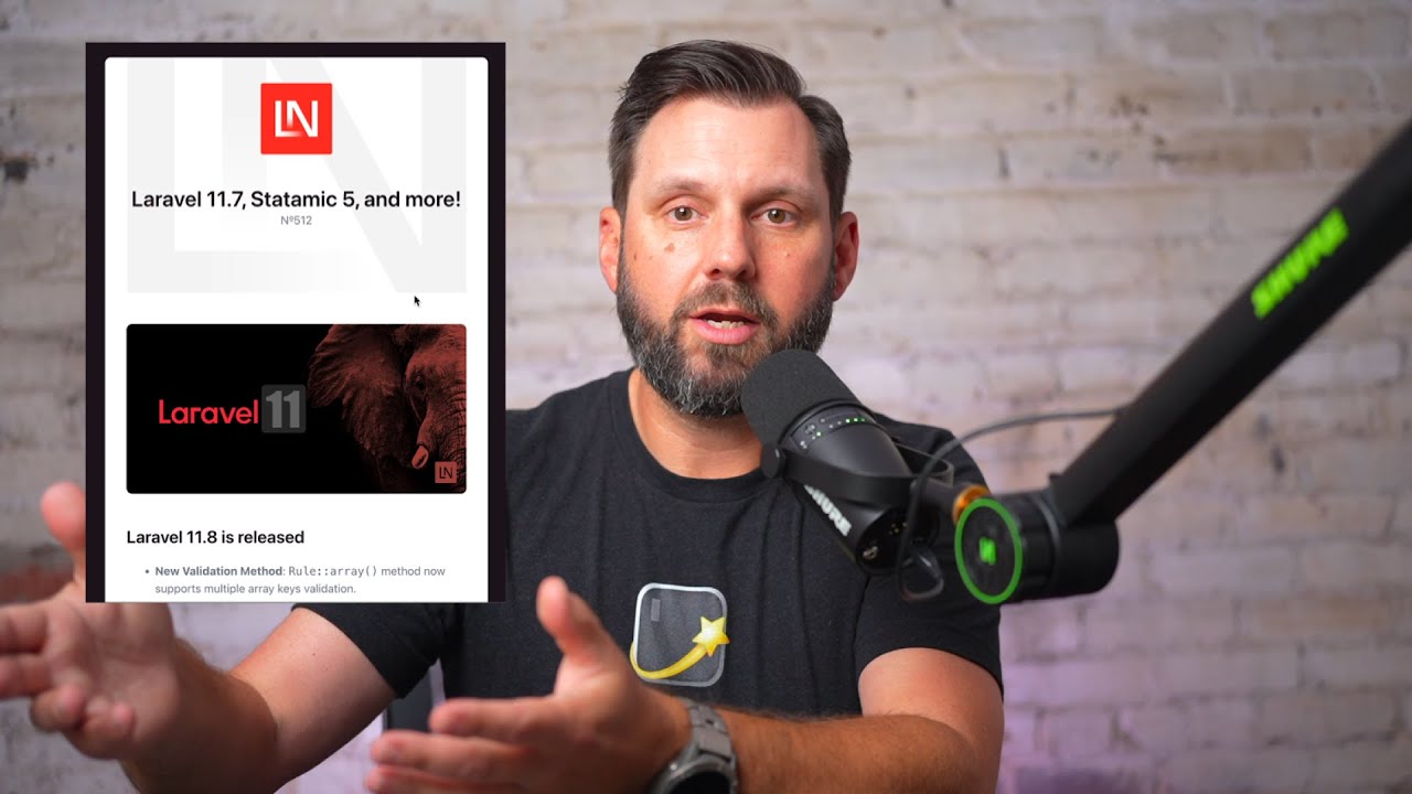 ericlbarnes's tweet card. 10 Years of sending a weekly Laravel newsletter