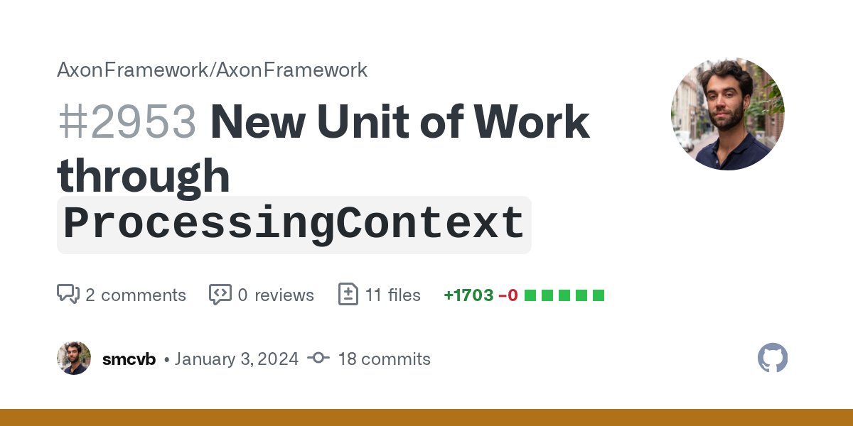 smcvbeelen's tweet card. This pull request introduces a new Unit of Work that embraces an asynchronous style, allowing tasks in any phase to be run concurrently and non-blocking. To that end, we have adopted a similar flow...