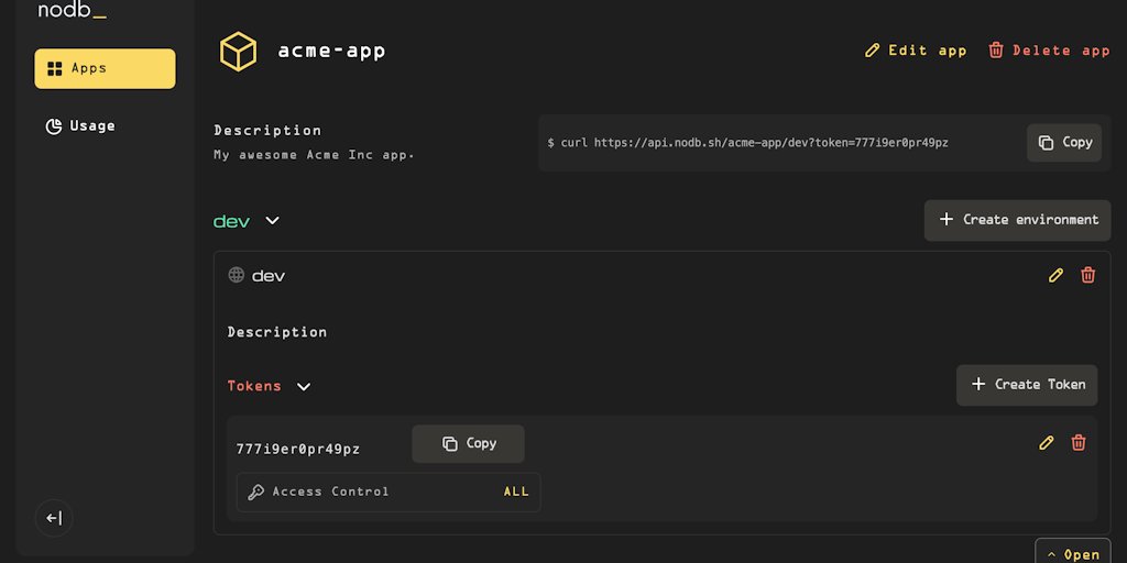 nodb_sh's tweet card. Nodb simply utilises REST API to store your app data in JSON format to the cloud. There is no dependency installation to your project. Ideal for serverless applications.