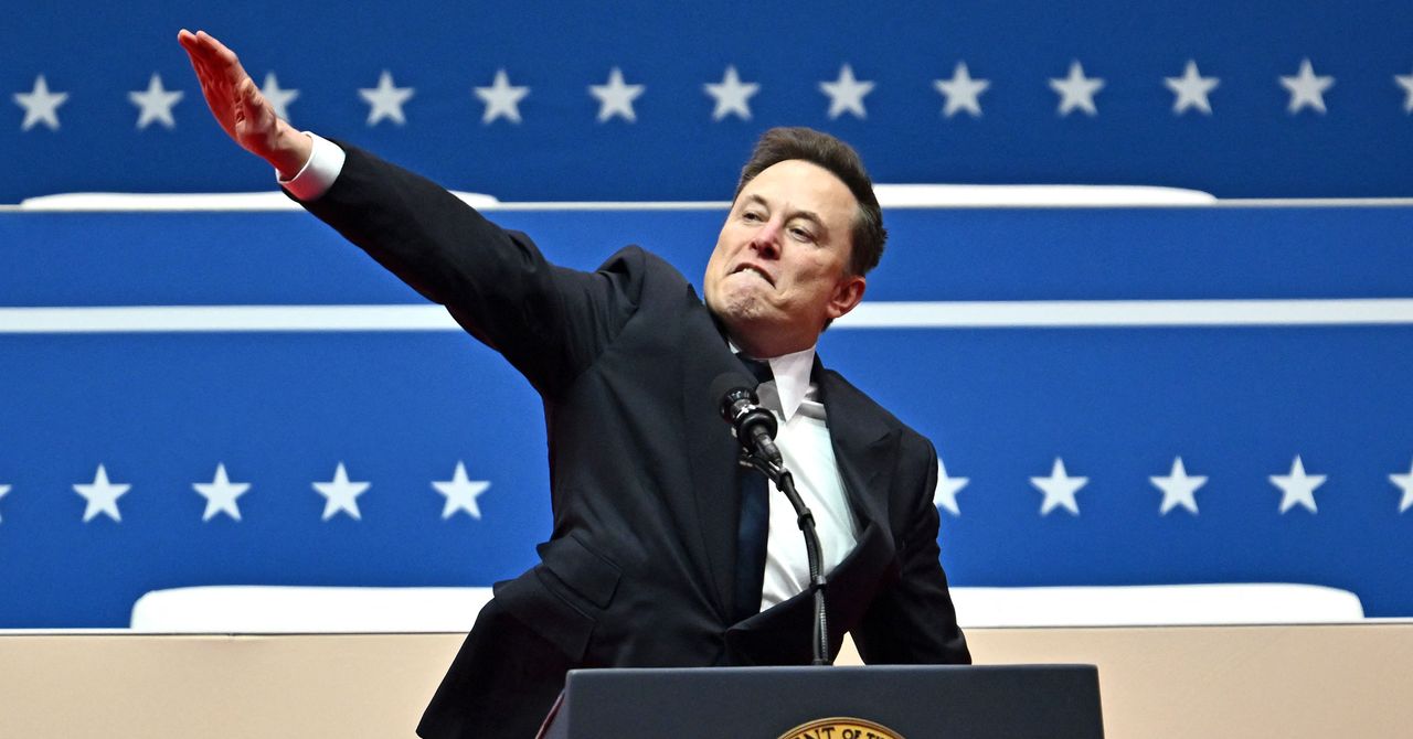 PrivacyDigest's tweet card. The far right is celebrating what it views as a clear signal from the X owner and Donald Trump associate, who made the gestures onstage Monday.