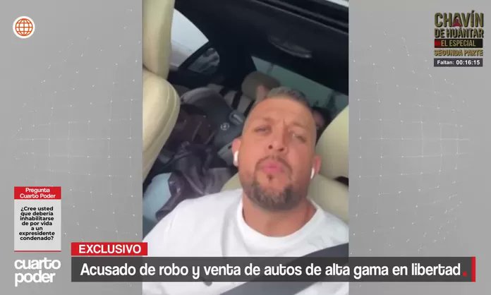 Cuarto_Poder's tweet card. Fritz Moreno fue excarcelado por vencimiento de prisión preventiva. Está libre con comparecencia con restricciones