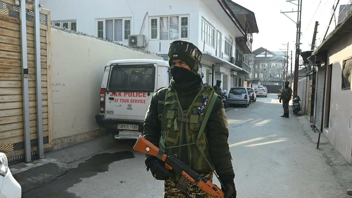 businessline's tweet card. NIA conducts raids in Kashmir linked to a 'white-collar terror' module involved in the Delhi car blast investigation.