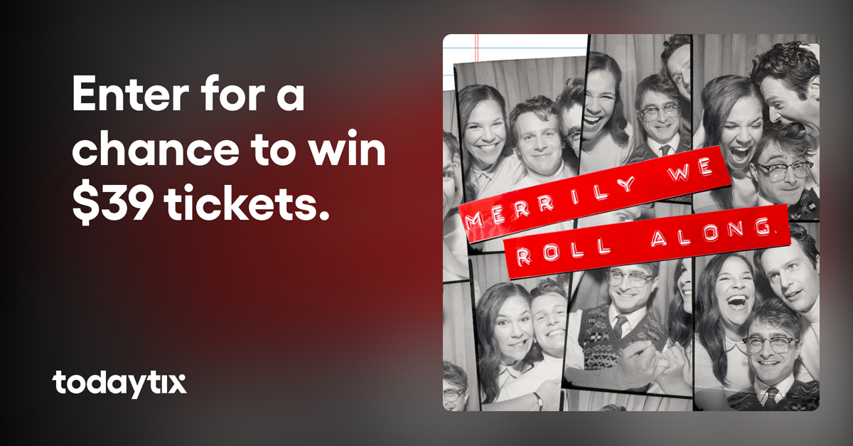 railsaverdan's tweet card. Get the best prices on tickets for Merrily We Roll Along on Broadway on TodayTix. Don't miss Jonathan Groff, Daniel Radcliffe, and Lindsay Mendez in this Tony-winning revival.