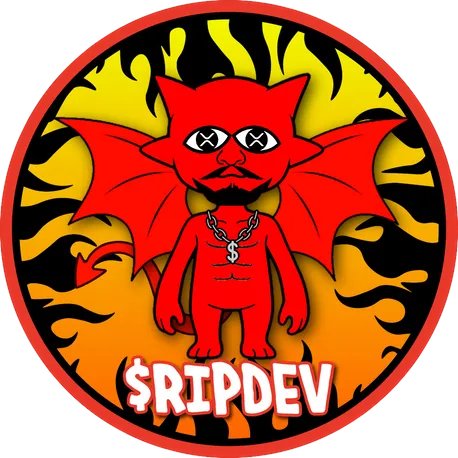RIPDEV_Dev's tweet card. 1,000 one-of-a-kind NFTs, each a wicked shard of $RIPDEV (Ripple Devils) essence. Loaded with traits like demon wings or flaming eyes. One of these NFTs hides a devilish grand prize of wicked...