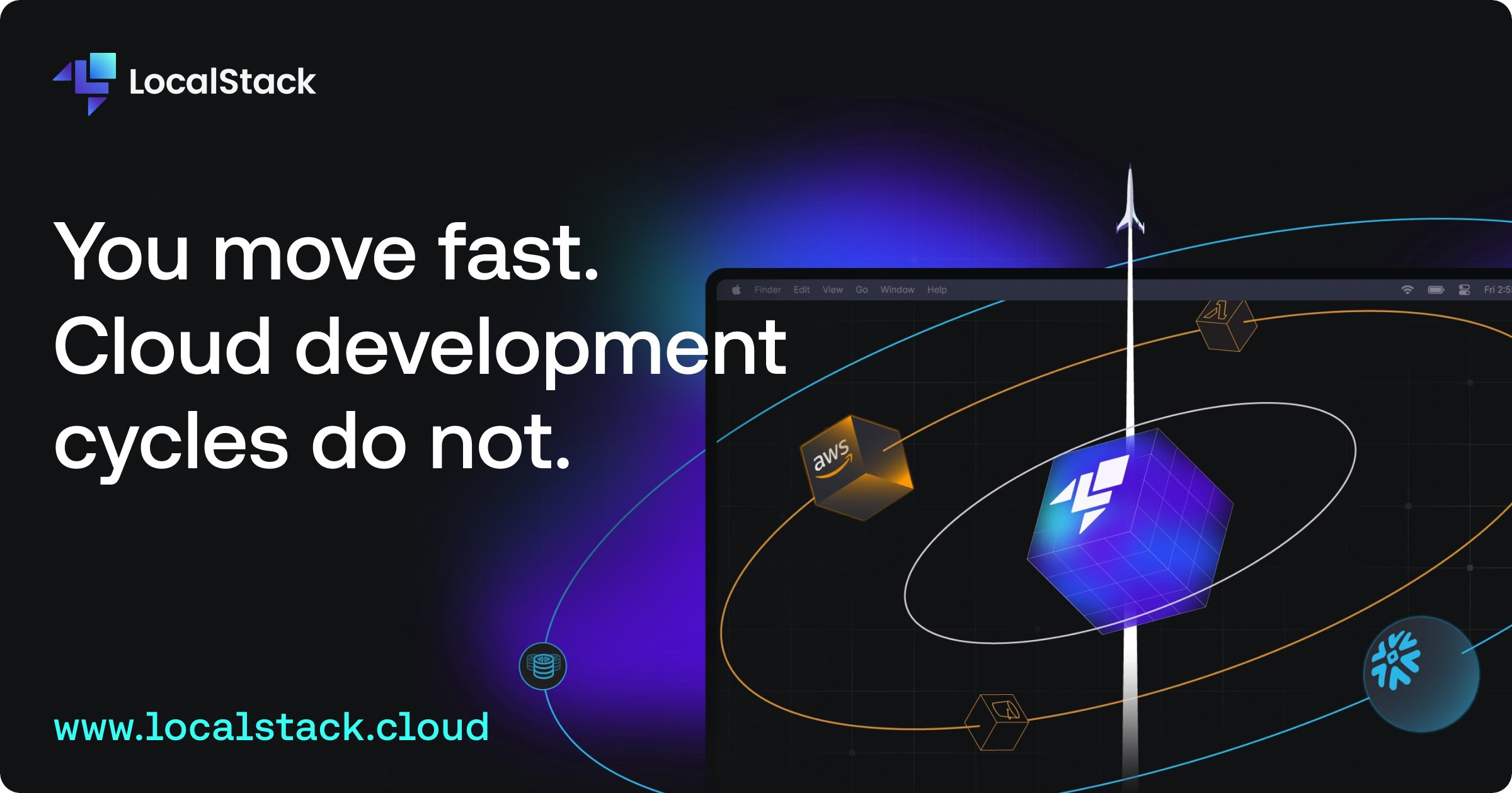 XavSys's tweet card. Mixing and matching optimization strategies won’t fix your slow development loop. LocalStack streamlines your feedback loop, bringing the cloud directly to your laptop. Same production behavior....