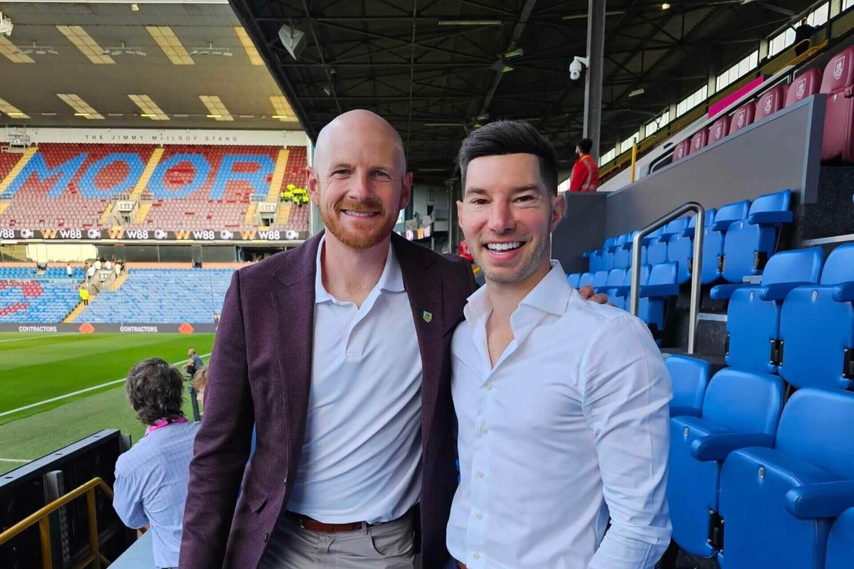 adjones_journo's tweet card. The American YouTubers who are the latest co-owners of Burnley...