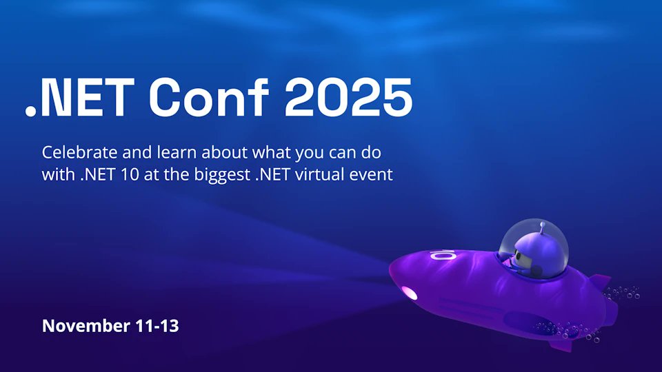 Herr_Ben11's tweet card. The .NET Conf 2025 Call for Content is now open! Join us November 11-13 for the premier .NET virtual event celebrating .NET 10. Submit your session proposal by August 31st and share your .NET...