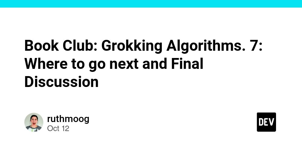 ruthmoog's tweet card. Book Club discussion for Grokking Algorithms by Aditya Y. Bhargava