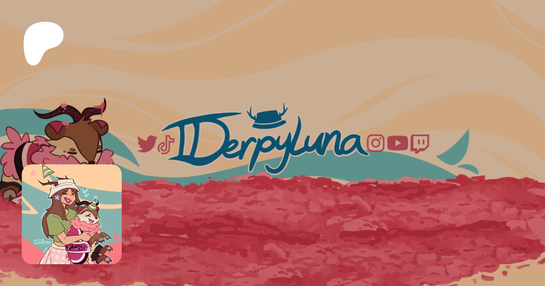 LunaDerpy's tweet card. Creating Illustrations & Cosplay