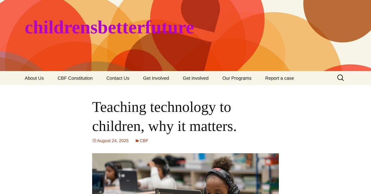 cwdotcenter's tweet card. Teaching technology to children, why it matters.