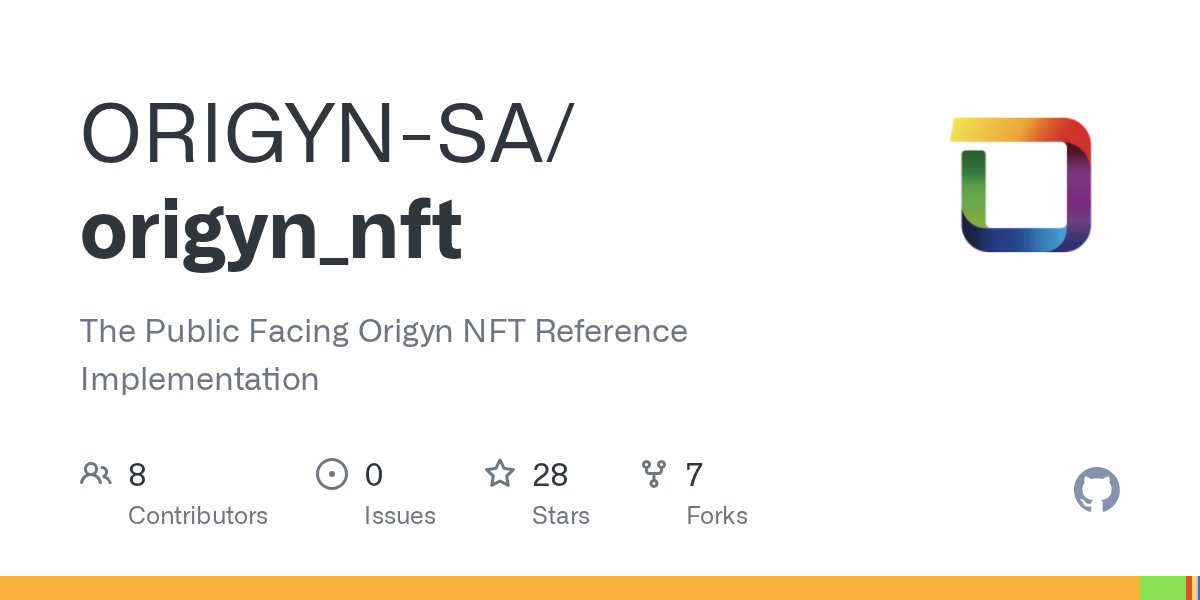 ORIGYNTech's tweet card. The Public Facing Origyn NFT Reference Implementation - ORIGYN-SA/origyn_nft