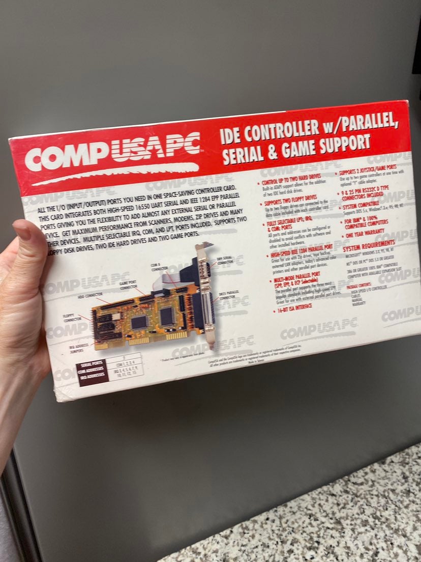 stellerivintage's tweet card. Shop smarter: Comp USA IDE Controller w Parallel Serial & Game Support computer accessories, 20% off from verified 5-star seller. New condition.