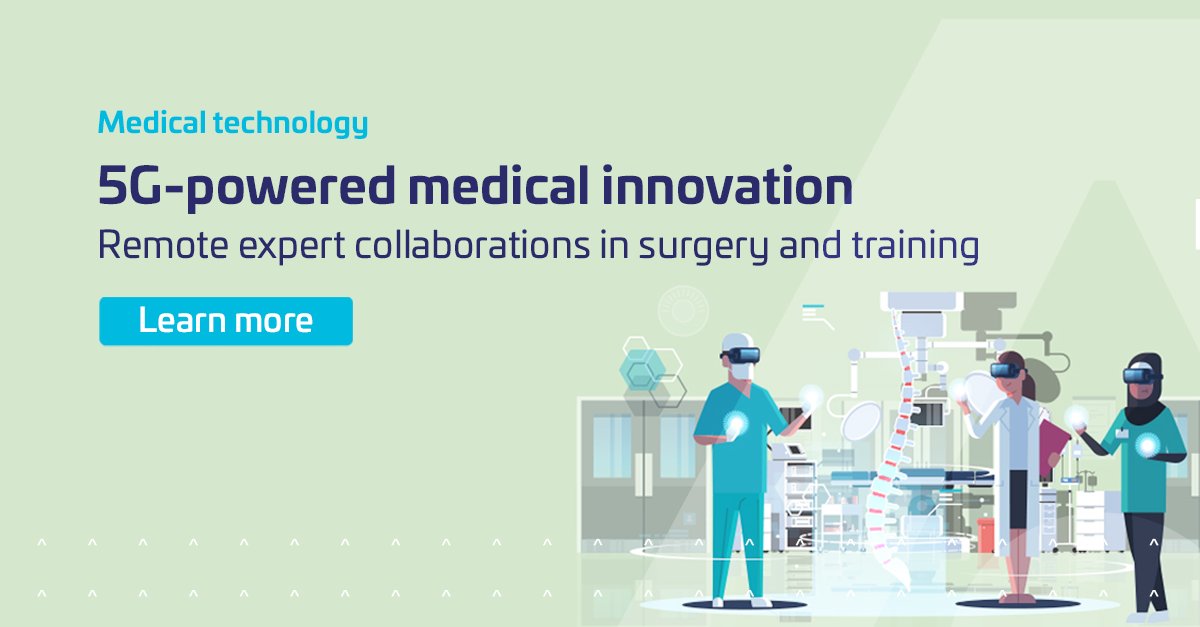 CinterionIoT's tweet card. Did you know, #5G-enabled AR/VR headsets could let specialists guide remote procedures? This will not only dramatically increase their productivity but it will also speed up the training of younger...