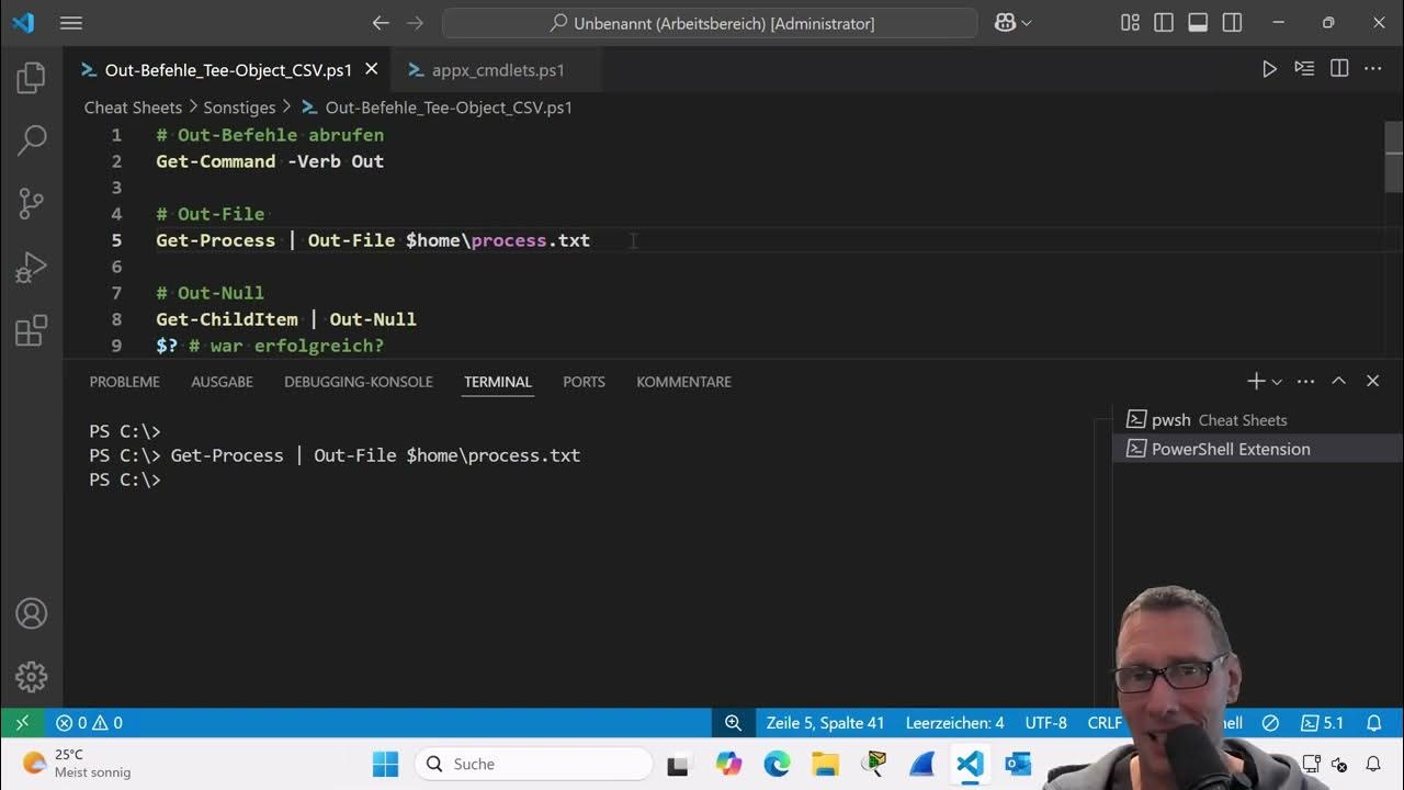 pewa2303's tweet card. PowerShell: Mit Tee-Object die Ausgabe in einer Datei speichern...
