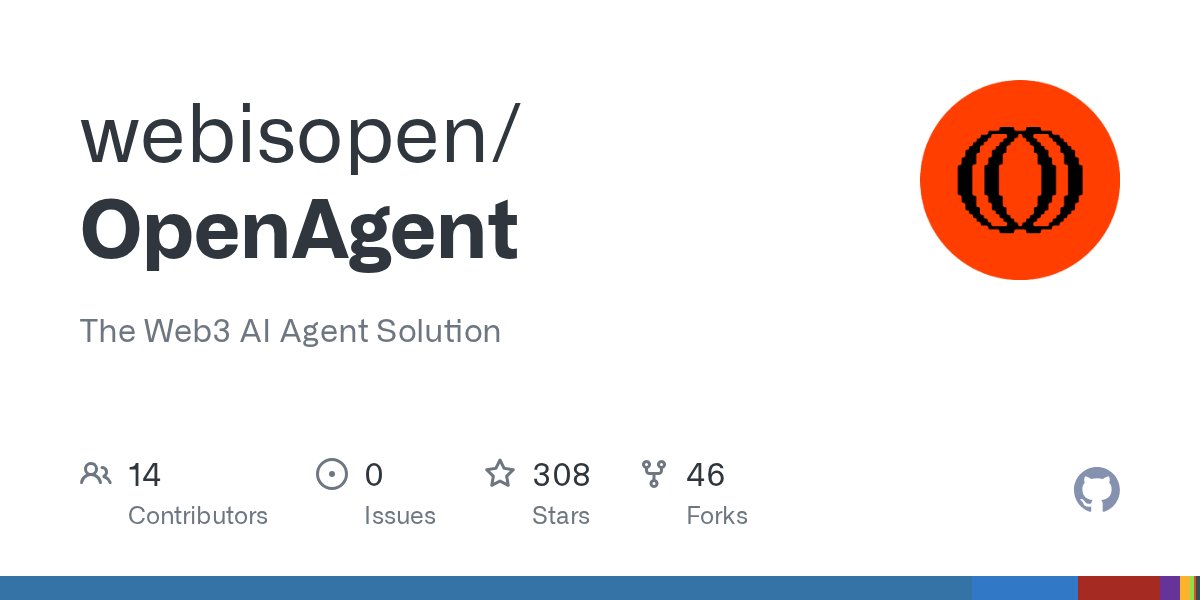 rss3_'s tweet card. The Web3 AI Agent Solution. Contribute to webisopen/OpenAgent development by creating an account on GitHub.