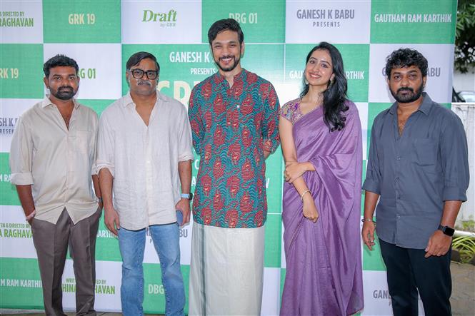 MovieCrow's tweet card. Gautham Karthik Kickstarts His 19th Film   GRK19, has officially begun production, marking a significant milestone in his career. The film is directed by Dhina Raghavan, a debutant filmmaker and...