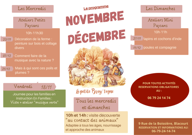BvsEnTransition's tweet card. Programme pour Novembre et Décembre Alors même si le temps n’est plus au beau fixe tout le temps et que la boue est un peu revenue, la ferme reste ouverte aux visites.Évidemment nous recomman…