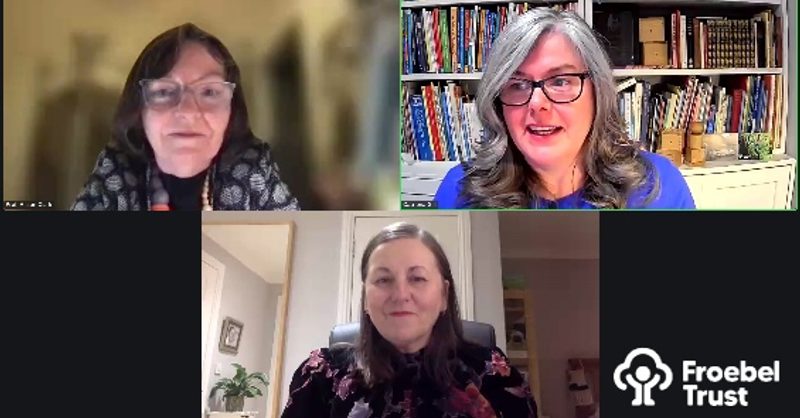 FroebelTrust's tweet card. Froebel Trust Lecture 2024: Prof. Alison Clark & Donna Green