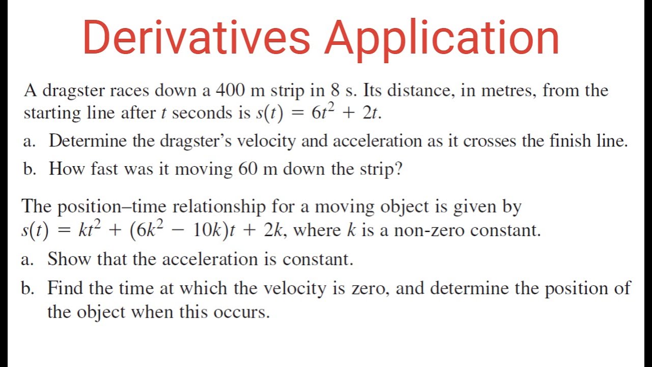 HomeworkHelp75's tweet card. POSITION, VELOCITY & ACCELERATION: Using Derivatives To Analyze The...