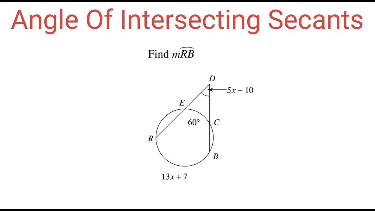 HomeworkHelp75's tweet card. ANGLE OF INTERSECTING SECANTS THEOREM To Find The Measure Of Arc