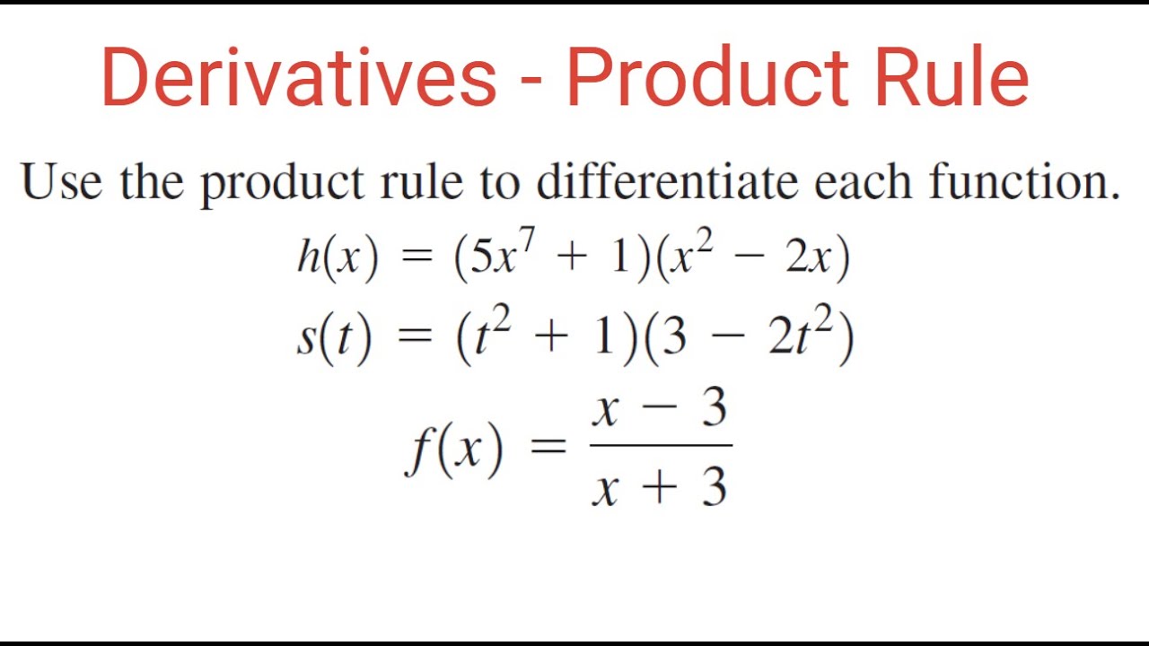 HomeworkHelp75's tweet card. PRODUCT RULE: Finding The Derivative Of Given Functions