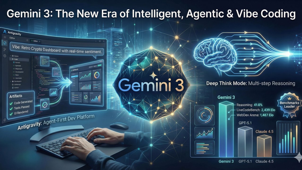 lalriteshsingh's tweet card. Google has just launched Gemini 3, and it’s not just an upgrade it’s a leap forward in AI capabilities. Gemini 3 isn't just faster; it's deeper.