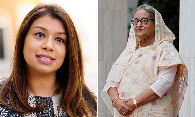 TVKev's tweet card. The Labour MP, 43, was said to have unduly influenced her aunt, the country's ousted prime minister Sheikh Hasina.