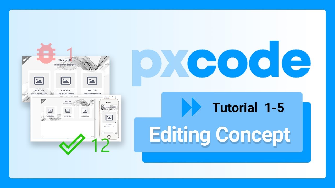 px_code's tweet card. 【1-5】pxCode Editing Concept：Convert Figma & Sketch, into HTML & CSS