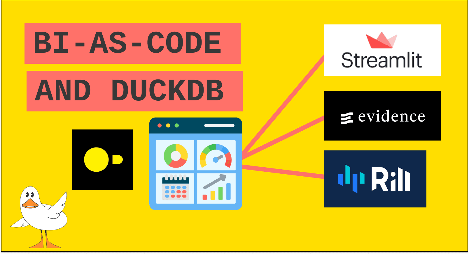 motherduck's tweet card. The Future of BI: Exploring the Impact of BI-as-Code Tools with DuckDB