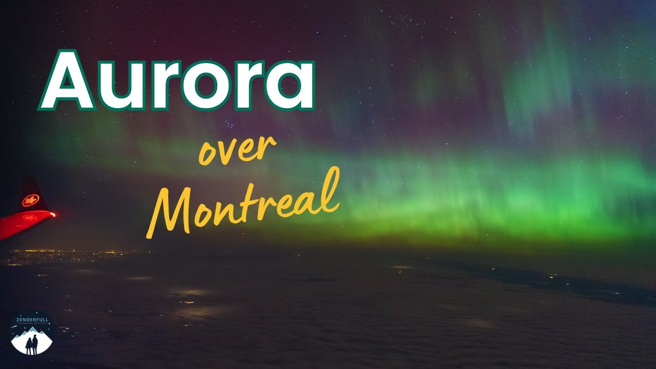 samhobk's tweet card. Aurora from Air Canada Flight to Montreal - 4K High Resolution