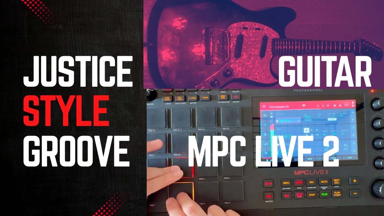 riffman_mpc's tweet card. Justice-Style Track | MPC + Guitar Live Build