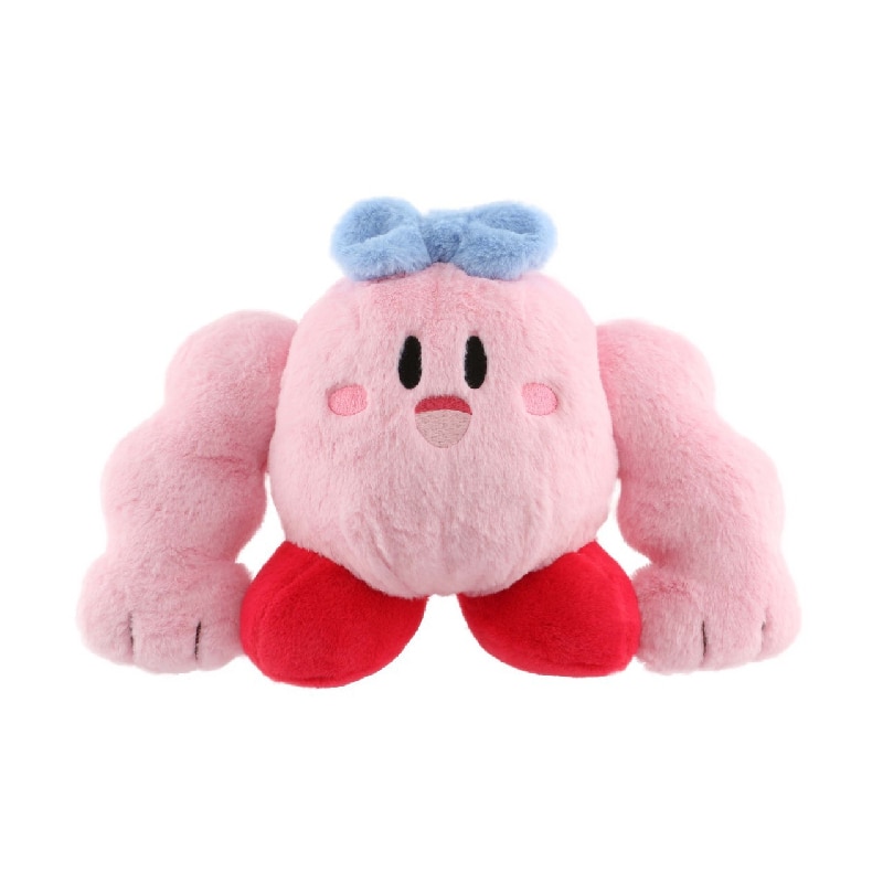 kirbyplush0's tweet card. Name: 34cm Pink Muscle Kirby Game Hercules Fierce Toy Plush Material: Cotton Size: 34cm