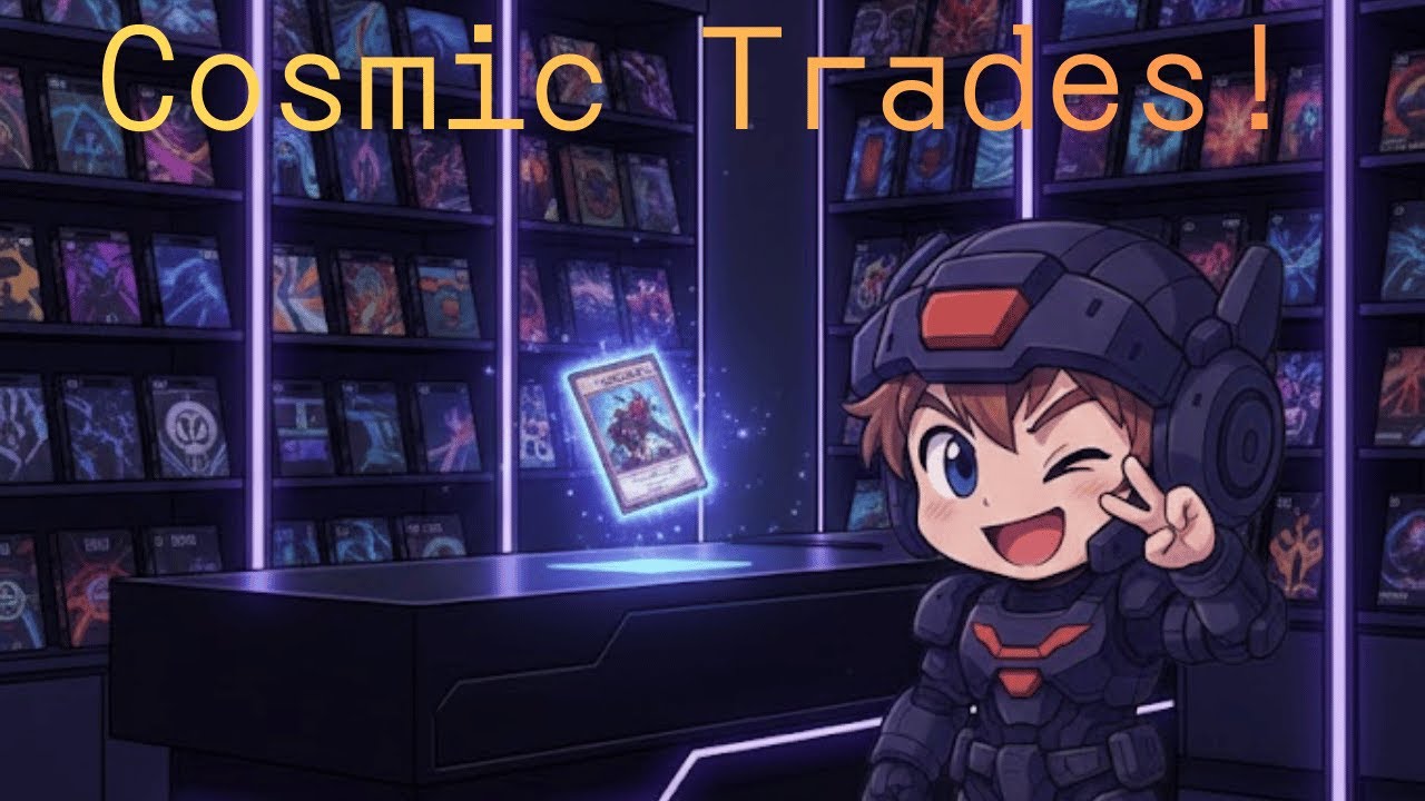 PrimelordTech's tweet card. Building Cosmic Trades! | TCG Shop Simulator