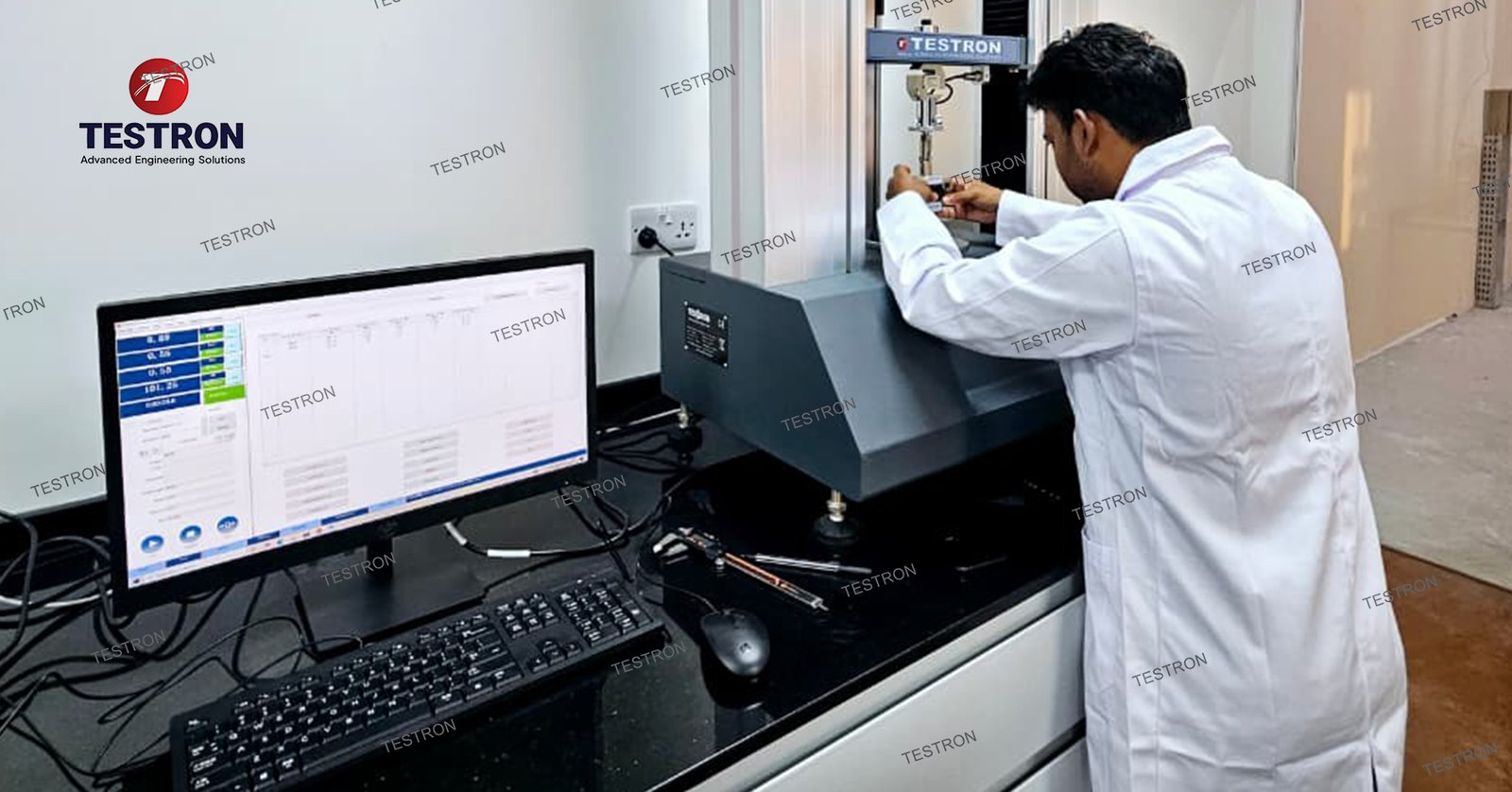 Testrongroup's tweet card. Learn the impact of the benchtop double-column universal testing machine and UV weathering test chamber on Oxzane Industries’ quality assurance process.