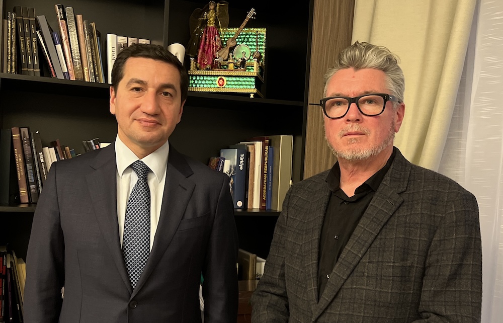 HikmetHajiyev's tweet card. In an exclusive interview with EU Today and a small group of journalists, he framed Azerbaijan’s current agenda as a move “from winning the war to winning the