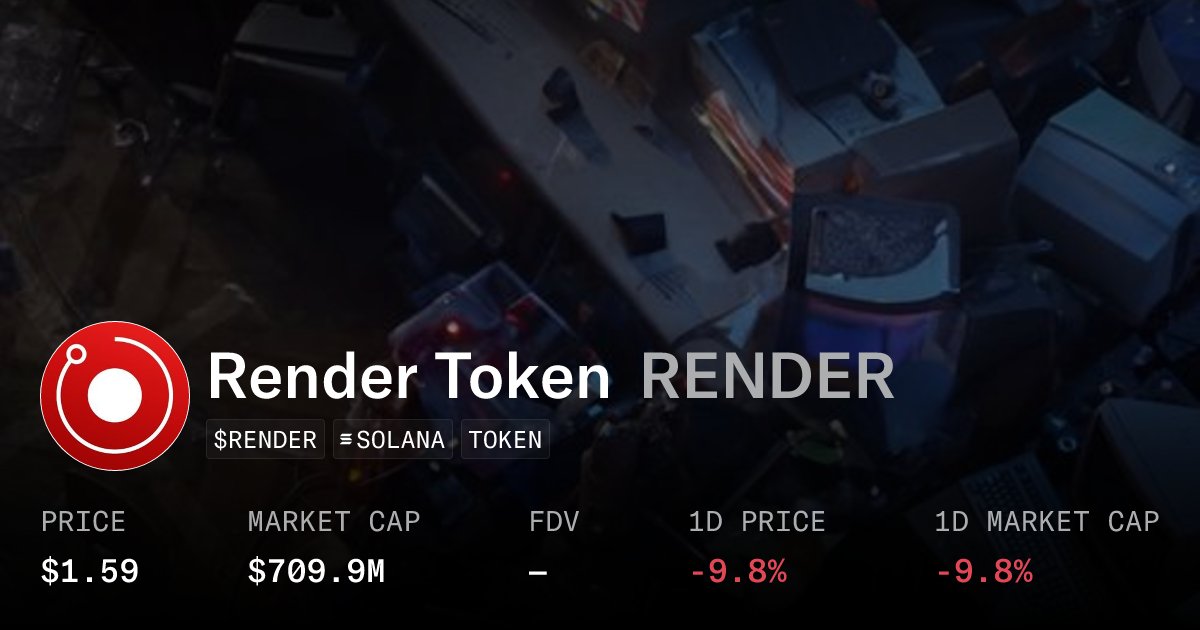 dextrop4nxea's tweet card. View Render Token (RENDER) on Solana. See token data, market activity, contract details, and analytics directly on OpenSea.