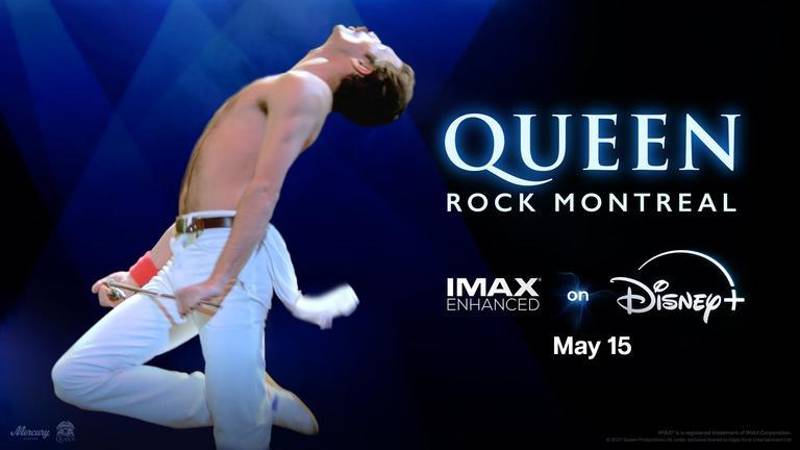 TheDisneyBlog's tweet card. “Queen Rock Montreal” will make its global streaming premiere May 15 on Disney+ showcasing Queen in IMAX Enhanced sound powered by DTS.