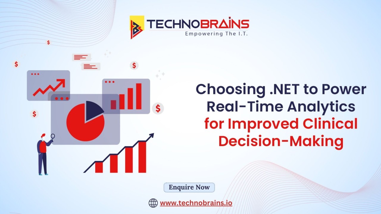 TechnobrainsS's tweet card. This article delves into the various benefits of choosing .NET as a framework while powering real-time data analytics.