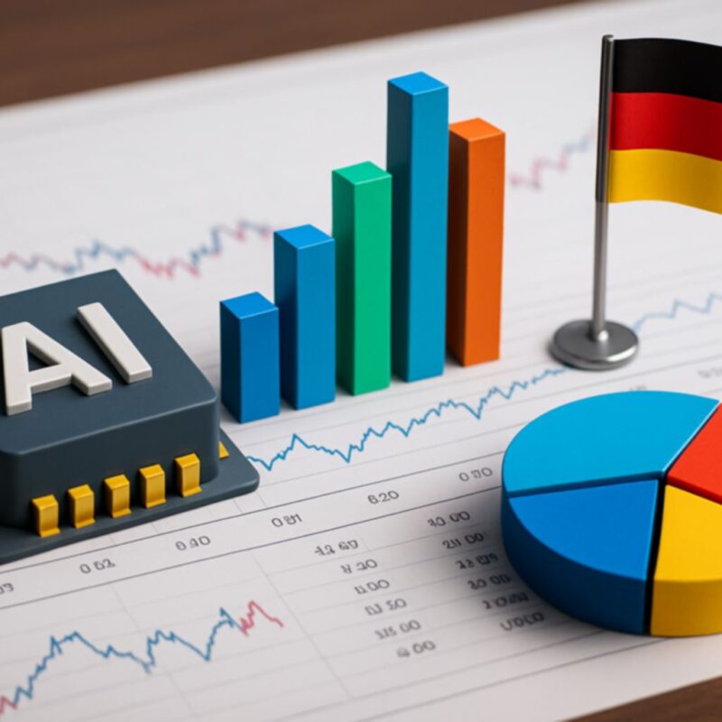 BlogistDe's tweet card. Wie verändert generative Künstliche Intelligenz (KI) die deutsche Wirtschaft im Jahr 2025? Welche Unternehmen profitieren, und welche Branchen könnten unter dem Wandel leiden? Die aktuelle KPMG-Stu...