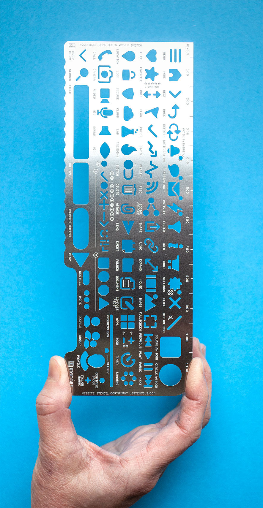 CocoDesign's tweet card. Brainstorm website and app ideas with ease using our precision cut Website Stencil Kit. Wireframe quickly and efficiently with the most commonly used iconography and interaction techniques. The...