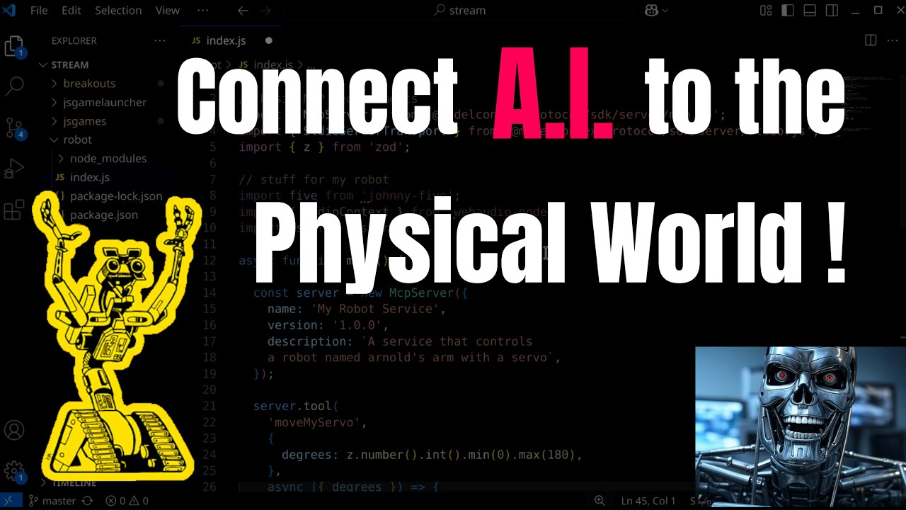 monteslu's tweet card. Quickly connect a robot to AI with Claude Code and MCP (Model Context...