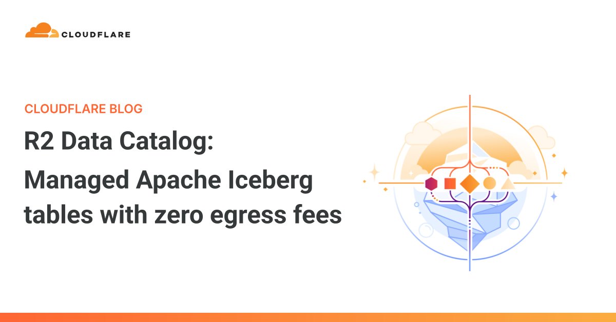 JohndMeyer's tweet card. R2 Data Catalog is now in public beta: a managed Apache Iceberg data catalog built directly into your R2 bucket.