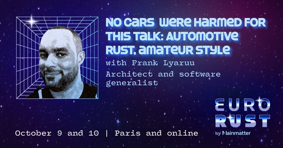 euro_rust's tweet card. EuroRust is a 2 day conference for the European Rust community – October 9 & 10, 2025 – in Paris & online