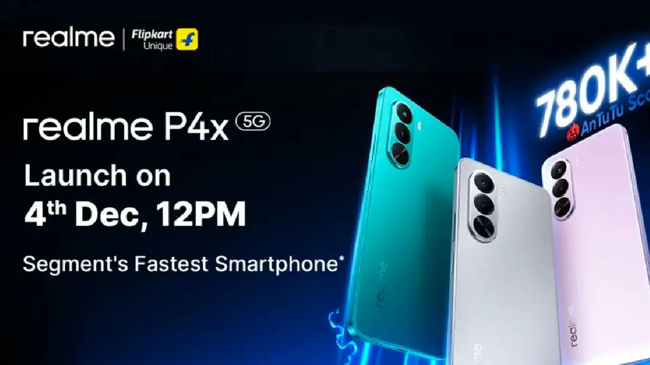 Stackumbrella's tweet card. Realme P4x 5G expected price and specs revealed ahead of launch. Starting at ₹15,999, with up to 8GB RAM, 256GB storage, 7000mAh battery..