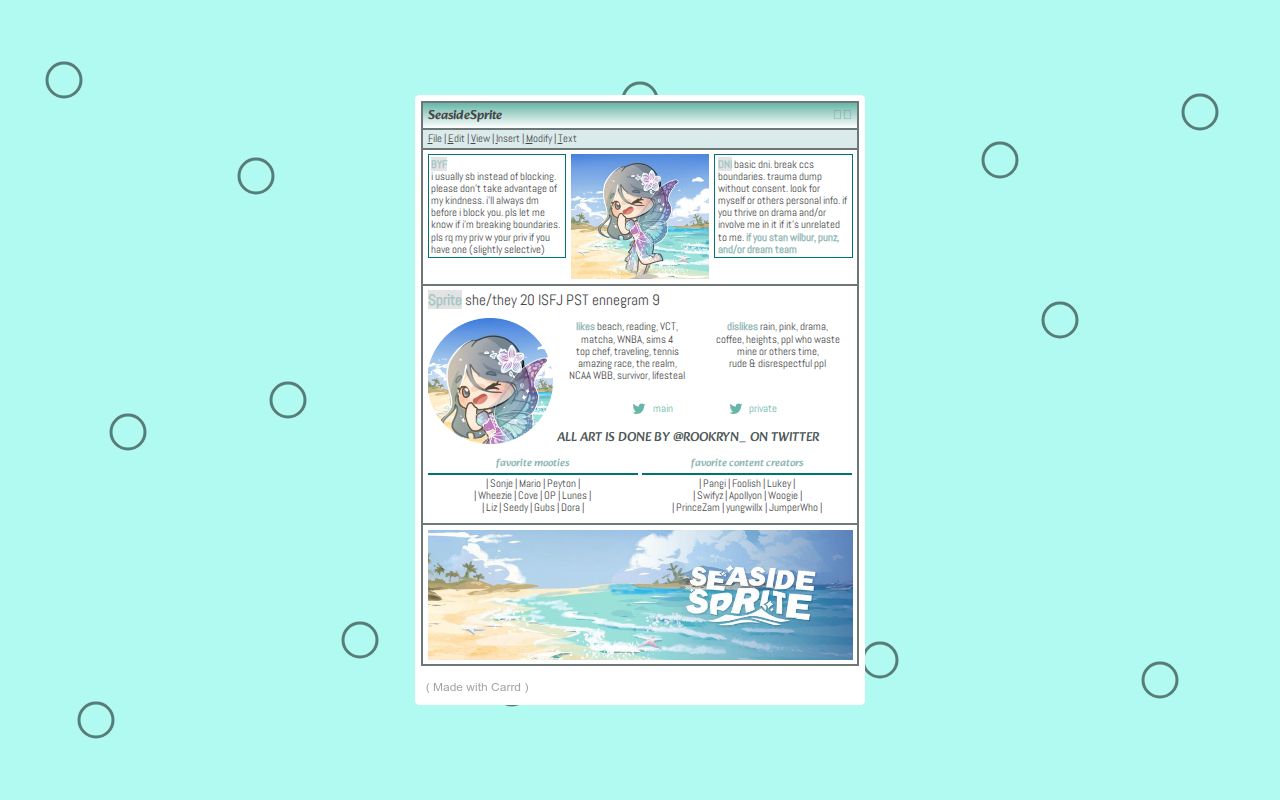 SeasideSprite's tweet card. SeasideSprite🌊🧚‍♀️
