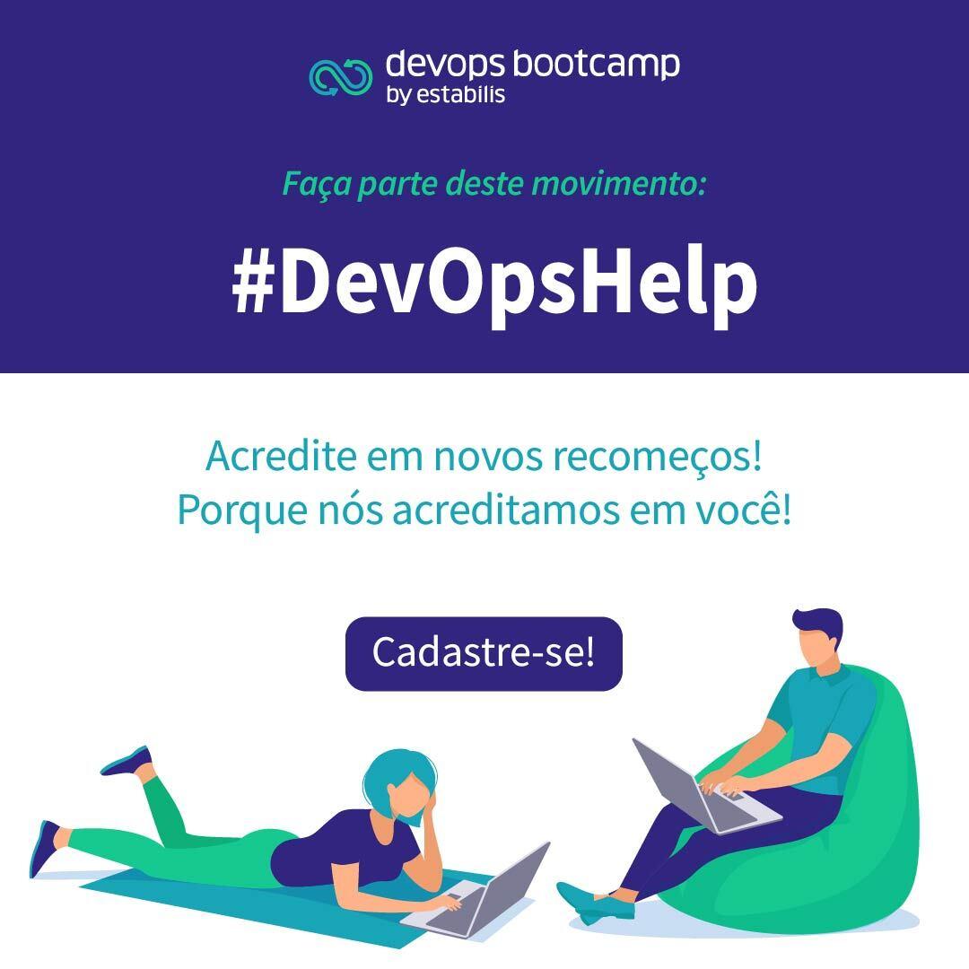 AmandaSPinto's tweet card. Você conhece o #DevOpsHelp? A gente te explica! A MAIOR comunidade de #devOps do Brasil, DevOpsBH em parceria com DevOps Bootcamp by Estabilis, DevOpsDaysBH se uniram! E criaram a campanha #DevOpsH...