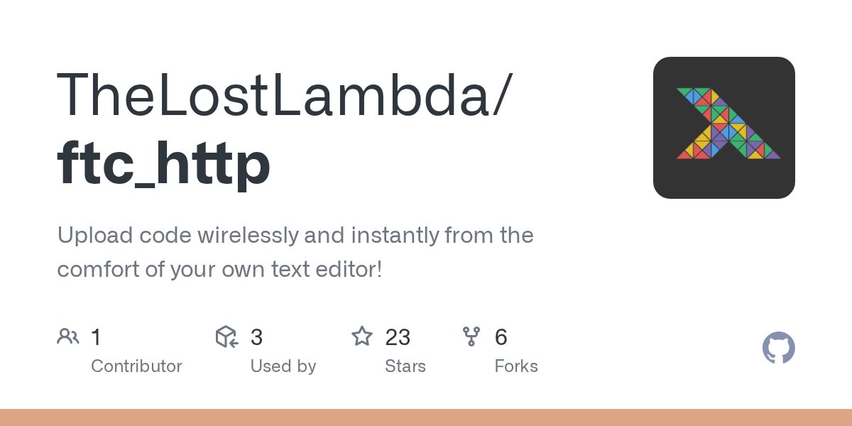 openftc's tweet card. Upload code wirelessly and instantly from the comfort of your own text editor! - GitHub - TheLostLambda/ftc_http: Upload code wirelessly and instantly from the comfort of your own text editor!