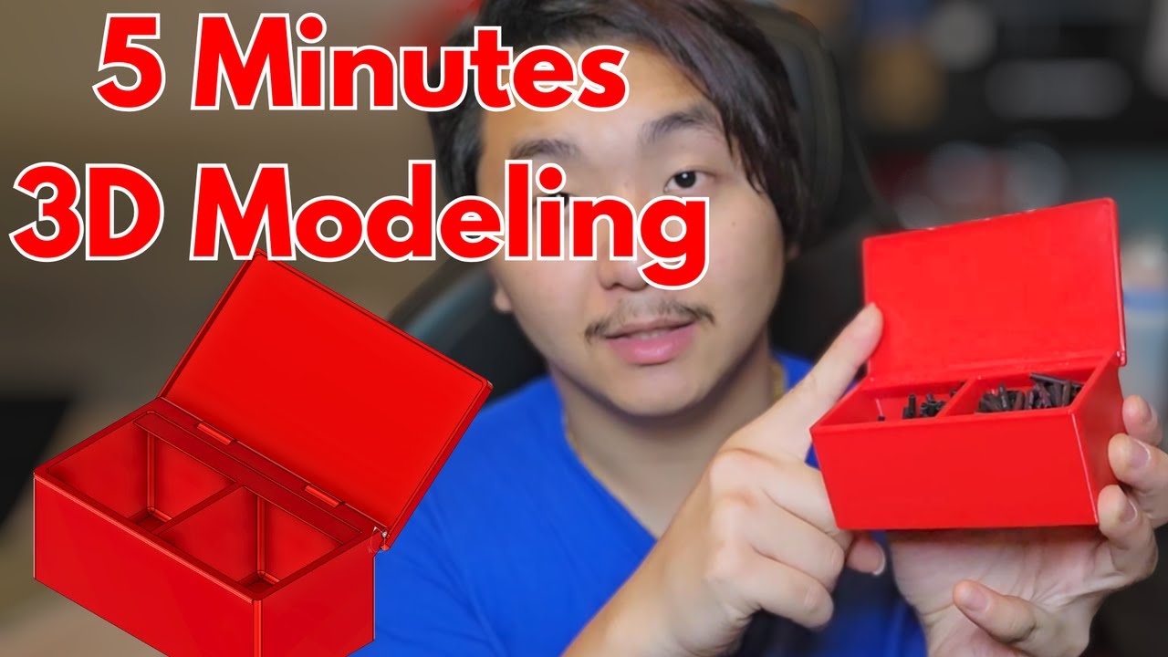 scratch3dprint's tweet card. 5 Minute 3D Model Box With Hinge In Fusion 360