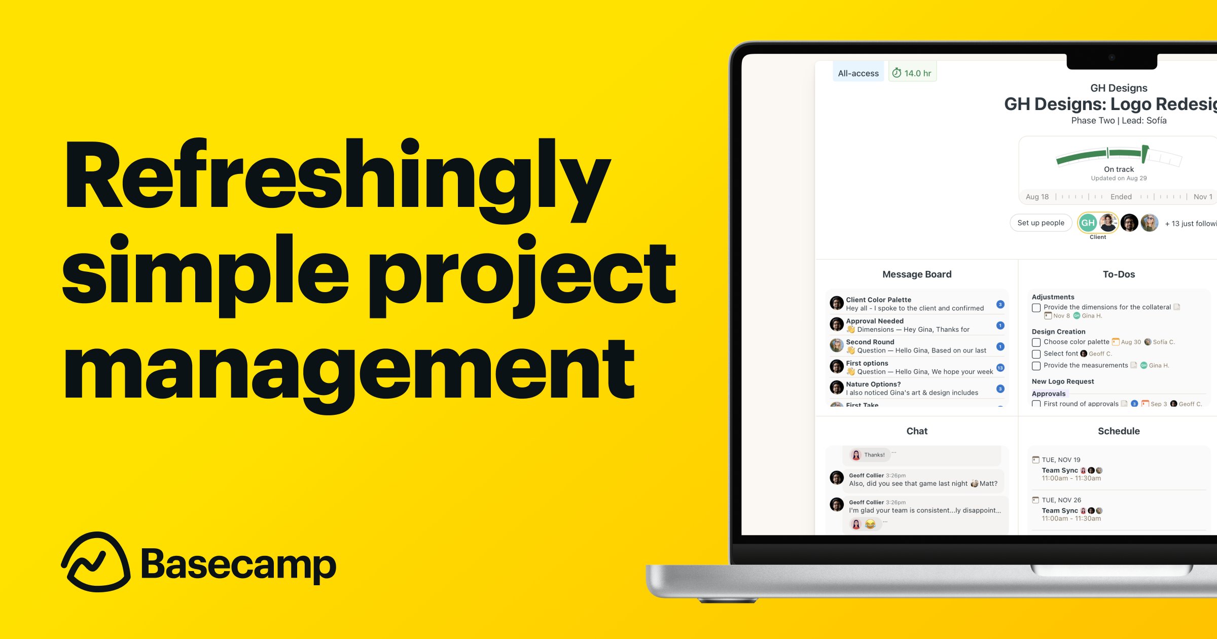 MennBlog's tweet card. Trusted by millions, Basecamp puts everything you need to get work done in one place. It’s the calm, organized way to manage projects, work with clients, and communicate company-wide.