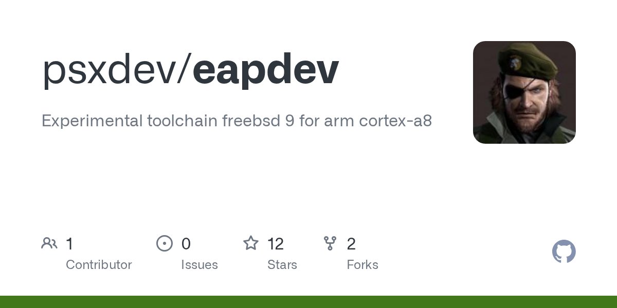 fx0code's tweet card. Experimental toolchain freebsd 9 for arm cortex-a8 - psxdev/eapdev